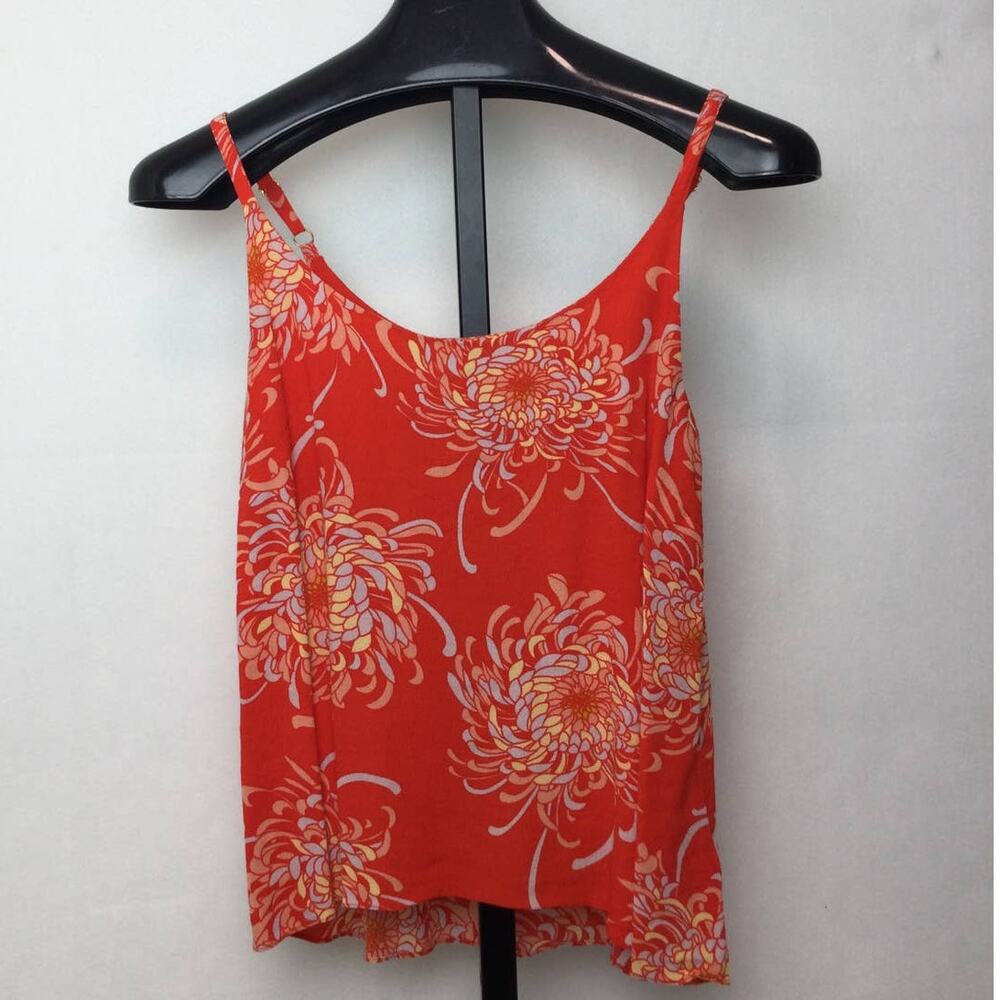 Cabi Orange Floral Medium Cami Style Tank